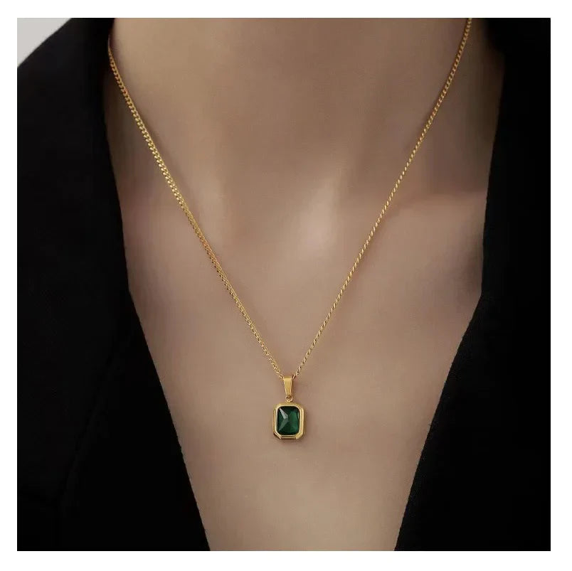 שרשרת  אמרלד ירוק