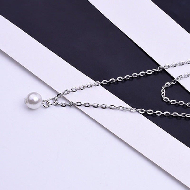 שרשרת בשילוב פנינה- רואן